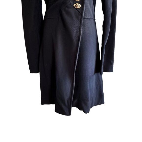 ECI ~ Womens Black Overcoat ~ turn lock closure ~ size XL - Picture 5 of 14